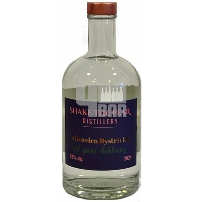 SHAKE THE PEAR Slivovica Bystřická 52% 0,5 l (holá lahev)