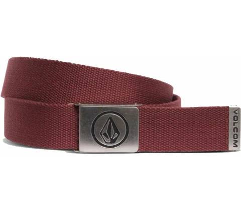 Volcom pásek Circle Web vínová