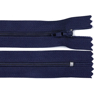 Spirálový zip No 3 délka 25 cm pinlock, malé, 330 modrá tmavá