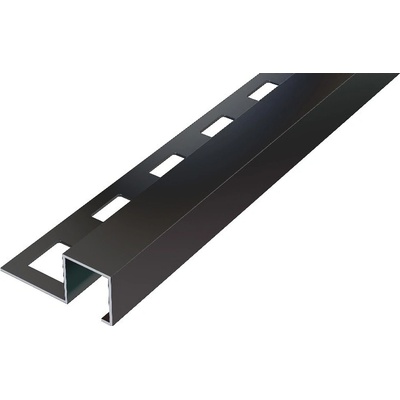 Acara ukončovacia lišta Q štvorcová matná čierna SP8 10mm 2,5m