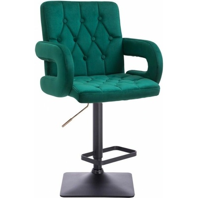 LuxuryForm Design Boston Velur na čiernej hranatej podstave zelená