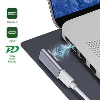 4smarts Преходник от USB-C към MagSafe 2 захранване - 4smarts USB-C PD 100W to MagSafe 2 Adapter (сребрист) (540466)