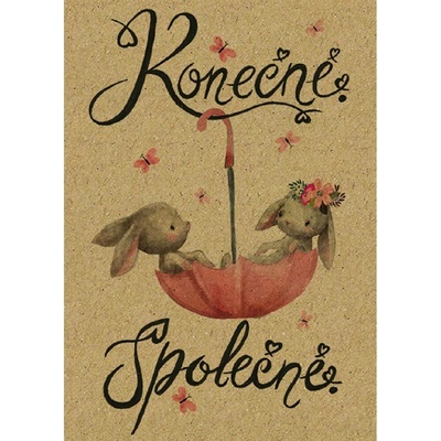 Baloušek BeBechy - přání Konečně, A6, kraftový papír