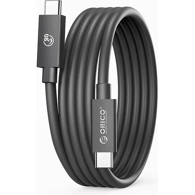 ORICO Thunderbolt 5 (USB-C) кабел за Apple продукти и устройства с USB-C порт - Orico USB4 Thunderbolt 5 USB-C to USB-C 240W Cable (150 см) (черен) (ORICO-TBZ5-15-BK-BP)