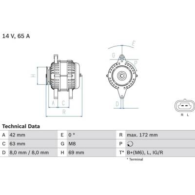 Alternátor BOSCH 0 986 049 051