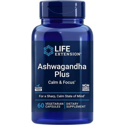 Life Extension Ashwagandha Plus, 60 капсули, Life Extension (02519 LE)