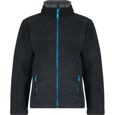 Reiff Детско вълнено яке Reiff Colori Kids' Wool Fleece Jacket Merino jacket - Anthracite / Turquoise - размер 86/92 (EU) (703-2312-0111)