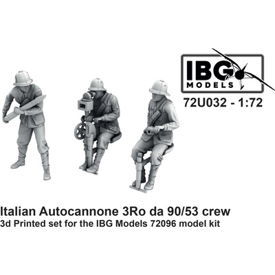 IBG Italian Autocannone 3Ro da 90/53 crew 3d printed 3 figures 1:72