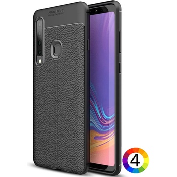 Samsung Galaxy A9 (2018) Удароустойчив Litchi Skin Калъф и Протектор