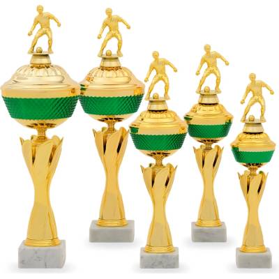 Pohár FOTBAL výška 39 cm zlatý zelený