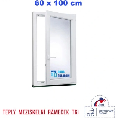 ERKADO 60 x 100 cm bílé |otevíravé i sklopné pravé