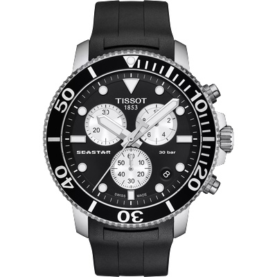Tissot Мъжки часовник Tissot Seastar 120.417. 17.051. 00, Черен (TIS120.417.17.051.00)