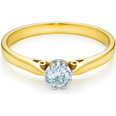 SAVICKI Годежен пръстен savicki: двуцветно злато, диамант