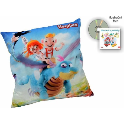 Moravská ústředna vankúš Hurvínek s audio CD Drak 30x30