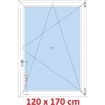 Soft Plastové okno 1200 x 1700 mm otevíravé a sklopné Oregon