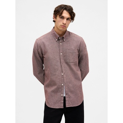 Gap košile oxford standard fit hnědá
