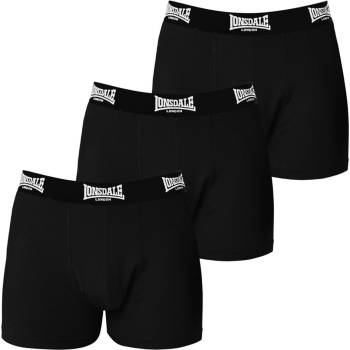 Lonsdale Детски боксерки Lonsdale 3 Pack Trunk Shorts Junior Boys - Black