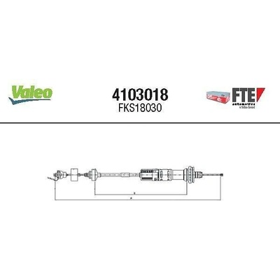 Tažné lanko, ovládání spojky FTE 4103018