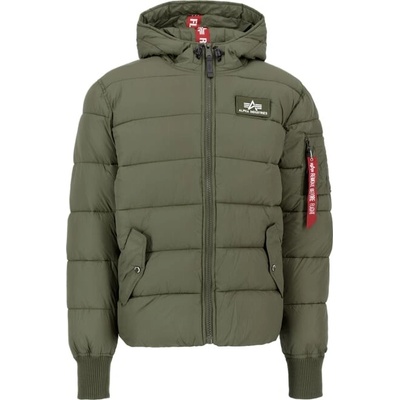 Bunda Alpha Industries Hooded Puffer FD zelená tmavě