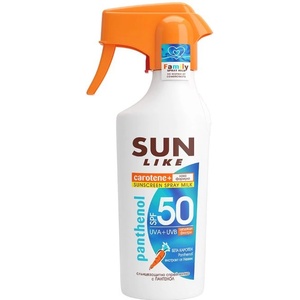 SUN LIKE Panthenol Слънцезащитно спрей мляко за деца и възрастни, SPF50, 250 ml - ozone