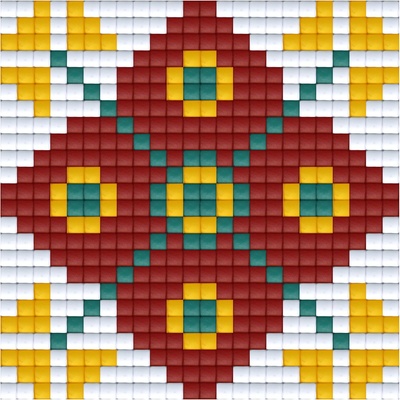 Bright Toys Мозайка с пиксели - Българска народна шевица, 24x24 пиксела - Мотив 5 (BE24005)