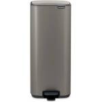 Brabantia Кош за боклук Brabantia Bo Pedal 1010129, 30 л, Леко затваряне, Противоплъзгаща основа, Сив (1010129)