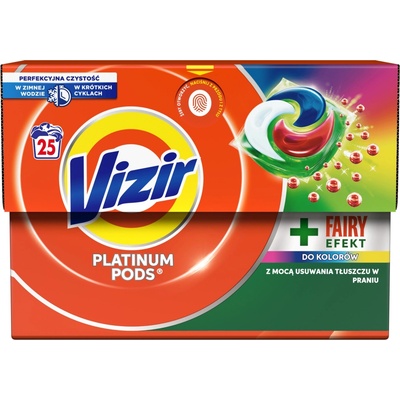 Vizir Platinum PODS Color + Fairy Effect Kapsule na pranie 25 PD 530 g