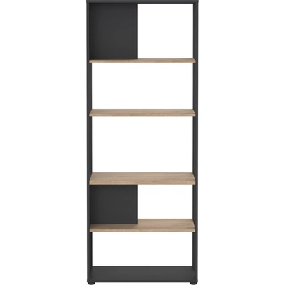 Knižnica v dekore duba v antracitovo-prírodnej farbe 80x205 cm Sign – Tvilum