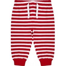 Larkwood Pohodlné dětské pyžamové kalhoty na doma s proužky hvězdičkami let červeno bílé proužky