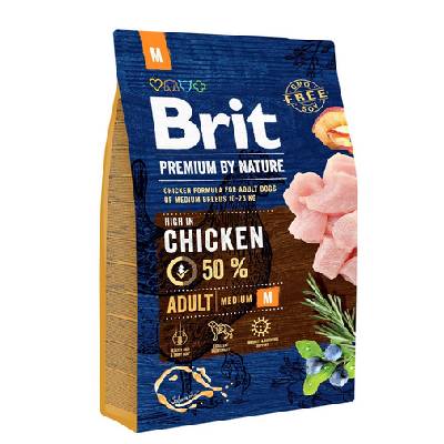 Brit Premium by Nature dog Adult M 3kg