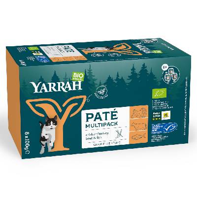 Výhodné balenie Yarrah Bio 48 x 100 g - mix Paté (3 druhy)
