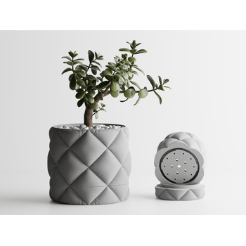 Декоративна саксия Atlanta светло сив мат