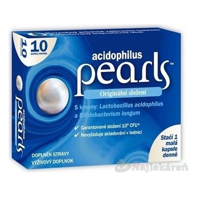 Acidophilus pearls 10 kapsúl