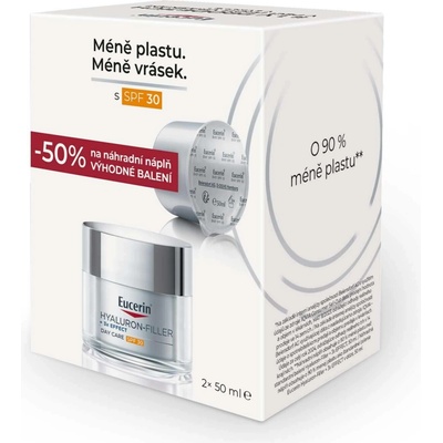 Eucerin Hyaluron Filler + 3x Effect SPF30 denní krém 50 ml + náhradní náplň 50 ml