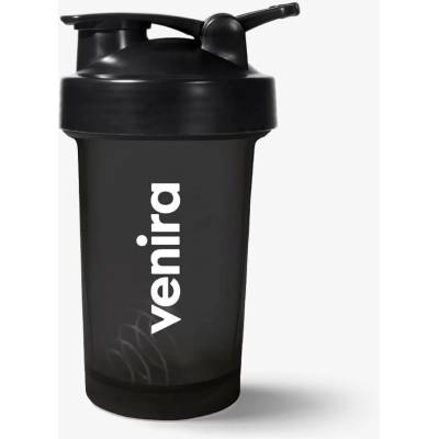 VENIRA shaker PRO s poutkem, černý, 400 ml