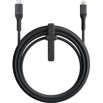 Nomad Kevlar USB-C to Lightning Cable v2 - здрав кевларен кабел за устройства с Lightning порт (300 см) (черен)