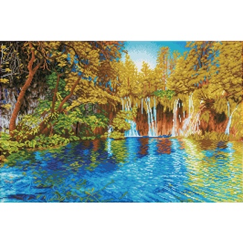 Image 1 of Diamond dotz Диамантен гоблен " Живописен водопад"