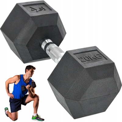 Activ Space Potažené pogumované činky s pevnou váhou 1 x 20 kg