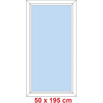 Soft Plastové okno 50x195 cm, FIX neotevíravé, Antracit struktura/bílá