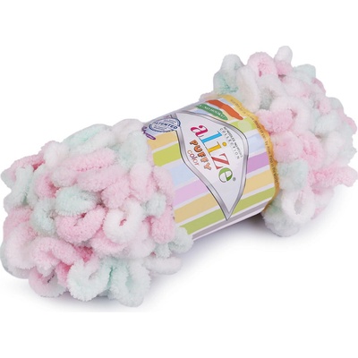 Pletací příze Alize Puffy color 100 g Varianta: 12 (6052) mint růžová světlá, Balení: 1 ks 49453/120177/231660
