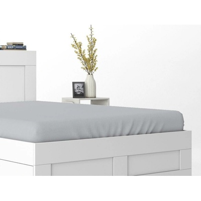 Detexpol Prostěradlo Mikrosatén světle šedé Polyester 90x200