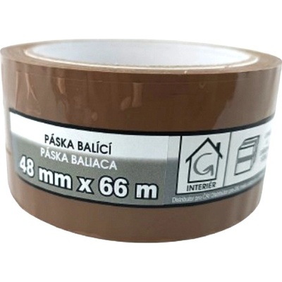Mako Páska lepící balící hnědá 48 mm x 66 m