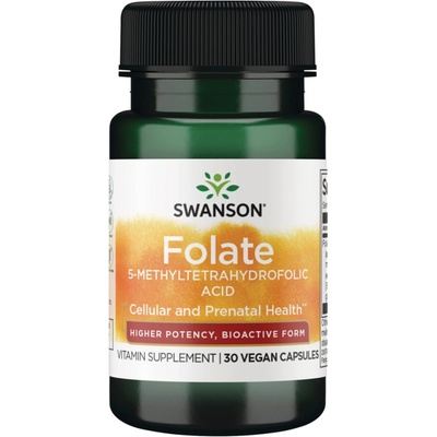 Swanson Kyselina Listová 5-MTHF Quatrefolic 800 mcg 30 kapsúl
