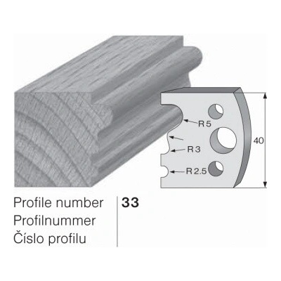 IGM profil 033 - pár omezovačů 40x4mm SP
