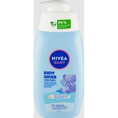 NIVEA Baby Sprchovací gél pre jemný kúpeľ 450 ml, 9005800369167