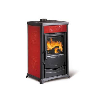 La Nordica TermoRossella Plus Evo D.S.A. 4.0 - Krbová kamna na dřevo s teplovodním výměníkem Barva: Bordó