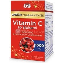 GS Vitamín C 1000 mg so šípkami Darček inov.2024 100 + 30 tabliet