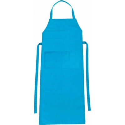 CG Workwear Zástěra Verona s laclem a kapsou 90x75 cm modrá tyrkysová CGW1146