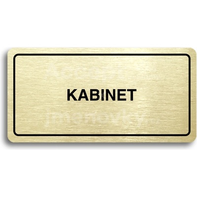 ACCEPT Piktogram KABINET - zlatá tabulka - černý tisk