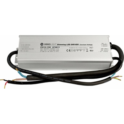 Dekolight KapegoLED napájení PD12-150-1-10V konstantní napětí 12500 mA IP67 stmívatelné 12V DC 150,00 W 872011